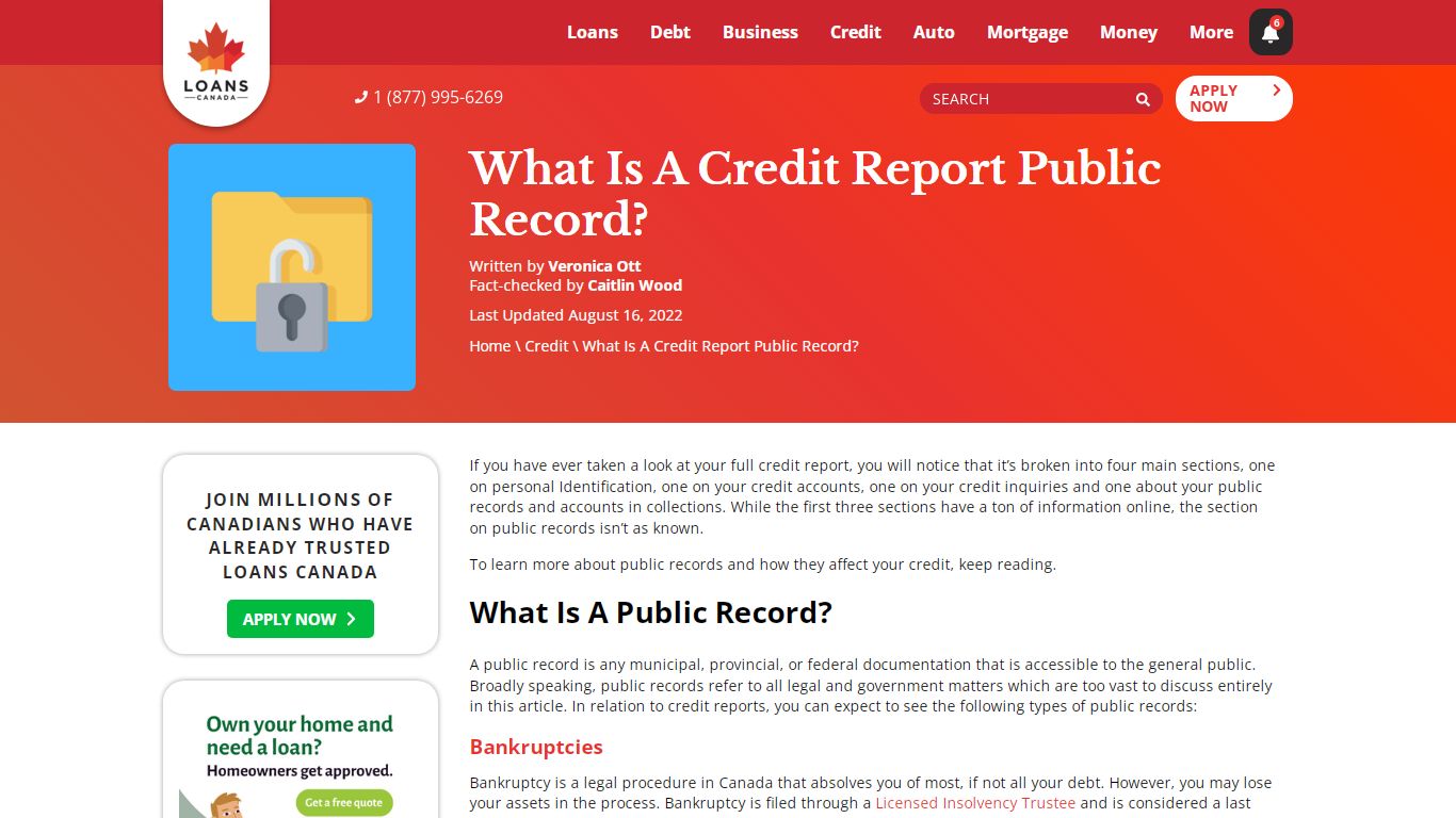 What Is A Credit Report Public Record? - Loans Canada